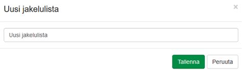 Webmailin jakelulistat .